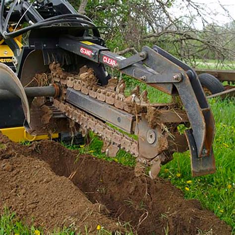 trencher attachment skid steer|trenching attachment for skid steer.